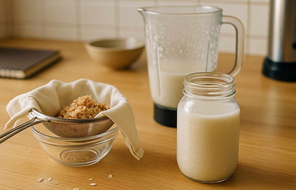 receta fácil de leche de avena